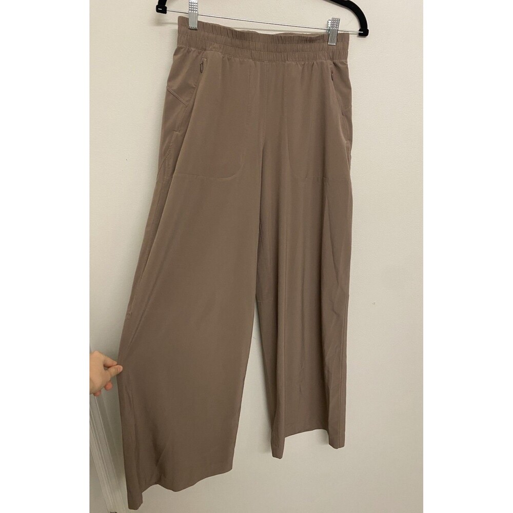 Lululemon Swift Wide Leg Mid Rise Pant Sz 6 Taupe Brown Full Length Athleisure